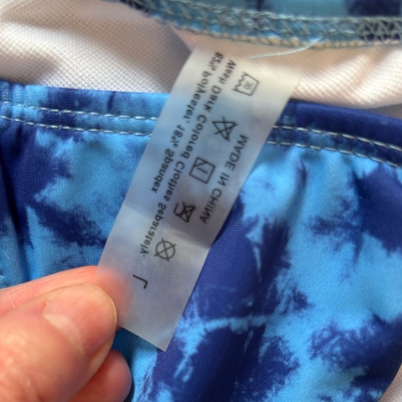 “ NWOT Blue Tie-Dye Two-Piece Bikini Set - Size Large” - Picture 2 of 6